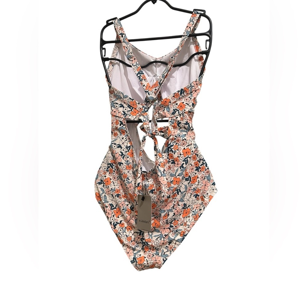 🌺 a.Jesdani Floral Cutout One‑Piece Swimsuit – XXL – Tummy Control, Push‑Up - Picture 6 of 9